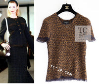 CHANEL 98A Vintage Brown Mohair Wool Blend Sweater Tops 40 シャネル ヴィンテージ ブラウン モヘア ウール セーター トップス 即発