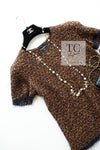 CHANEL 98A Vintage Brown Mohair Wool Blend Sweater Tops 40 シャネル ヴィンテージ ブラウン モヘア ウール セーター トップス 即発