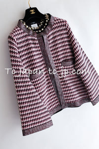 CHANEL 11S Pink Rhinestone Trim Cashmere Knit Jacket Cardigan 38 シャネル ピンク 豪華 ラインストーン カシミア ニット ジャケット カーディガン 即発