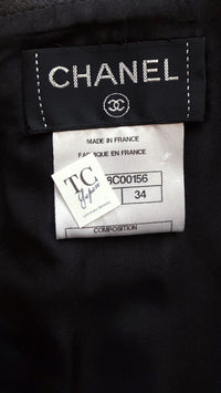 CHANEL 11PF Black Brown Gold Lambskin Leather Skirt 34 シャネル ブラック ブラウン ゴールド ラムスキン レザー スカート 即発