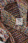 CHANEL 13A Multicolor Stand Collar Wool Knit Coat Cardigan 36 38 40 シャネル マルチカラー スタンドカラー ウール ニット コート カーディガン 即発