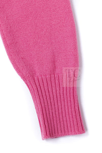 CHANEL 12C Pink White Cashmere Knit Cardigan 38 シャネル ピンク ホワイト カシミア ニット カーディガン