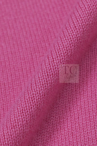 CHANEL 12C Pink White Cashmere Knit Cardigan 38 シャネル ピンク ホワイト カシミア ニット カーディガン