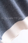 CHANEL 13B Light Gray Ivory Cashmere Knit Cardigan 36 38 シャネル ライトグレー アイボリー ココボタン カシミア100% ニット カーディガン 即発