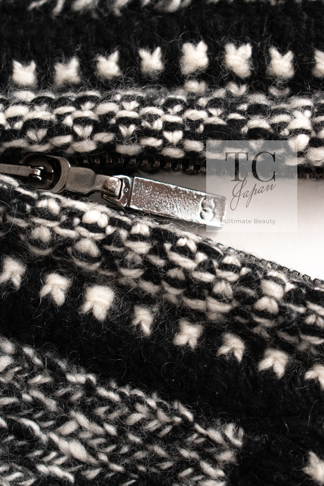 シャネル カーディガン CHANEL カシミア 100% ジップアップ