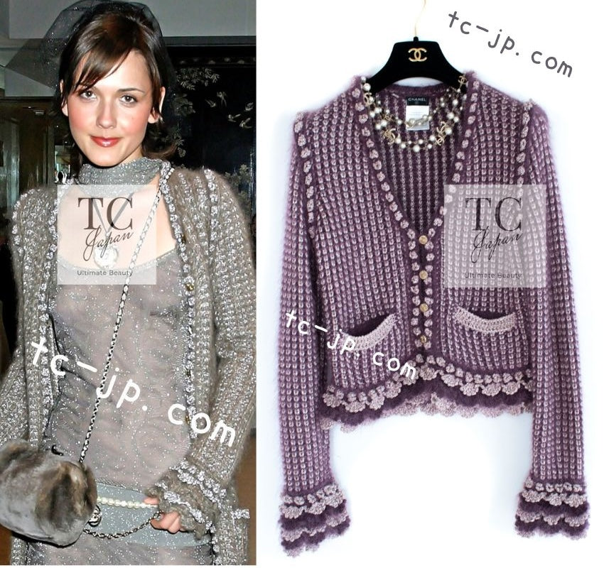 CHANEL - シャネル カーディガン 柔らかぷるぷる CHANEL ヴィンテージ ピンク レッド ワッフル コート ロング カール・ラガーフェルド作品 貴重 超美品 38 40 シャネル カーディガン 柔らかぷるぷる CHANEL ヴィンテージ