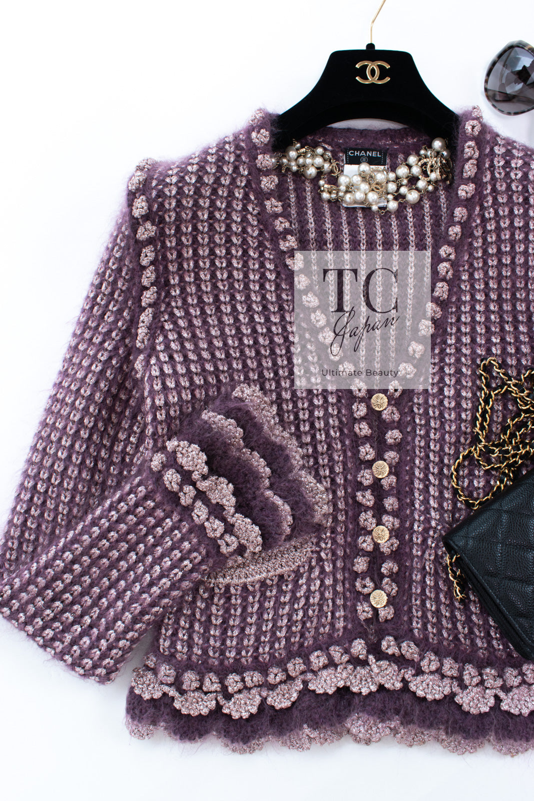 CHANEL - シャネル カーディガン 柔らかぷるぷる CHANEL ヴィンテージ ピンク レッド ワッフル コート ロング カール・ラガーフェルド作品 貴重 超美品 38 40 シャネル カーディガン 柔らかぷるぷる CHANEL ヴィンテージ