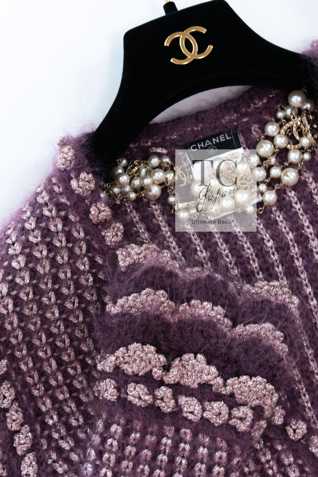CHANEL シャネル カーディガン プラム パープル ピンク モヘア