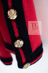 CHANEL 10C Red Black Cashmere Knit Cardigan 40 シャネル レッド ブラック カシミア ニット カーディガン 即発