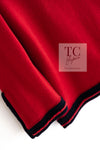 CHANEL 10C Red Black Cashmere Knit Cardigan 40 シャネル レッド ブラック カシミア ニット カーディガン 即発