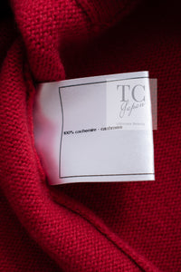 CHANEL 10C Red Black Cashmere Knit Cardigan 40 シャネル レッド ブラック カシミア ニット カーディガン 即発