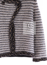 CHANEL 07A Brown Gray Beige Cashmere Wool Mohair Knit Cardigan 38 6