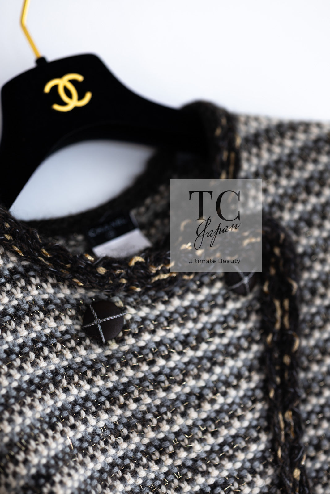 CHANEL 07A CASHMERE MOHAIR BREND WOOL KNIT MADE IN FRANCE