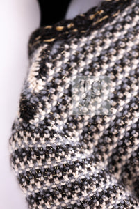 CHANEL 07A Brown Gray Beige Cashmere Wool Mohair Knit Cardigan 38 | TW