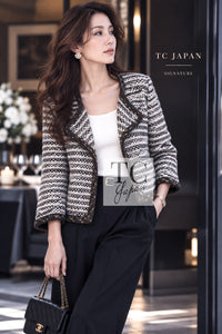CHANEL 07A Brown Gray Beige Cashmere Wool Mohair Knit Cardigan 38 10