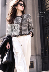CHANEL 07A Brown Gray Beige Cashmere Wool Mohair Knit Cardigan 38 11