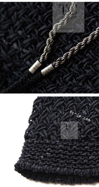 CHANEL 11S Black CC Chain Cotton Knit Cardigan 40 42 シャネル ブラック CC チェーン コットン ニット カーディガン 即発