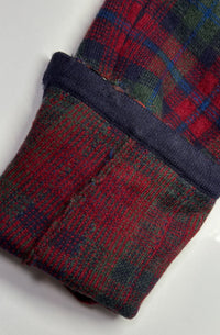 CHANEL 13PF Red Green Tartan Gripoix Button Cashmere Cardigan 40 シャネル レッド グリーン タータンチェック グリポワ 宝石 ボタン カシミア カーディガン 即発