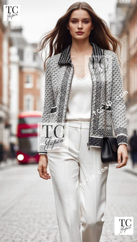 CHANEL 10A Dark Navy Mohair Silk Cashmere Zipper Cardigan 34 シャネル ダークネイビー モヘア シルク カシミア ジッパー カーディガン 即発
