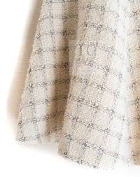 CHANEL 11A $6K Uma Thurman ivory Wool Gold Chain Trimming Dress 34 36 38 シャネル アイボリー ウール チェーン トリム ワンピース 即発