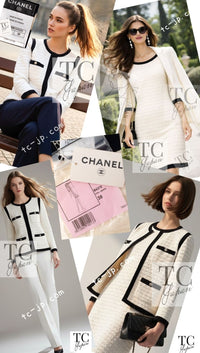 CHANEL 12C Ivory Cotton Cashmere Knit Dress 34 36 38 シャネル アイボリー ジャージ カシミア混 コットン ニット ワンピース 即発