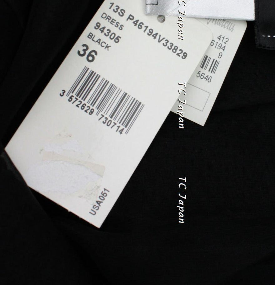 CHANEL 13S Black Mesh Cotton Dress 36 38 シャネル 女優 ハンヒョジュ着 ブラック ワッフル生地 メッシュ コットン ワンピース 即発