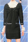 CHANEL 13S Black Mesh Cotton Dress 36 38 シャネル 女優 ハンヒョジュ着 ブラック ワッフル生地 メッシュ コットン ワンピース 即発 - TC JAPAN