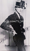 CHANEL 89S Vintage Navy Gray Wool Dot Print Dress 34 36 シャネル ヴィンテージ ネイビー グレー ウール ドット柄 ワンピース 即発