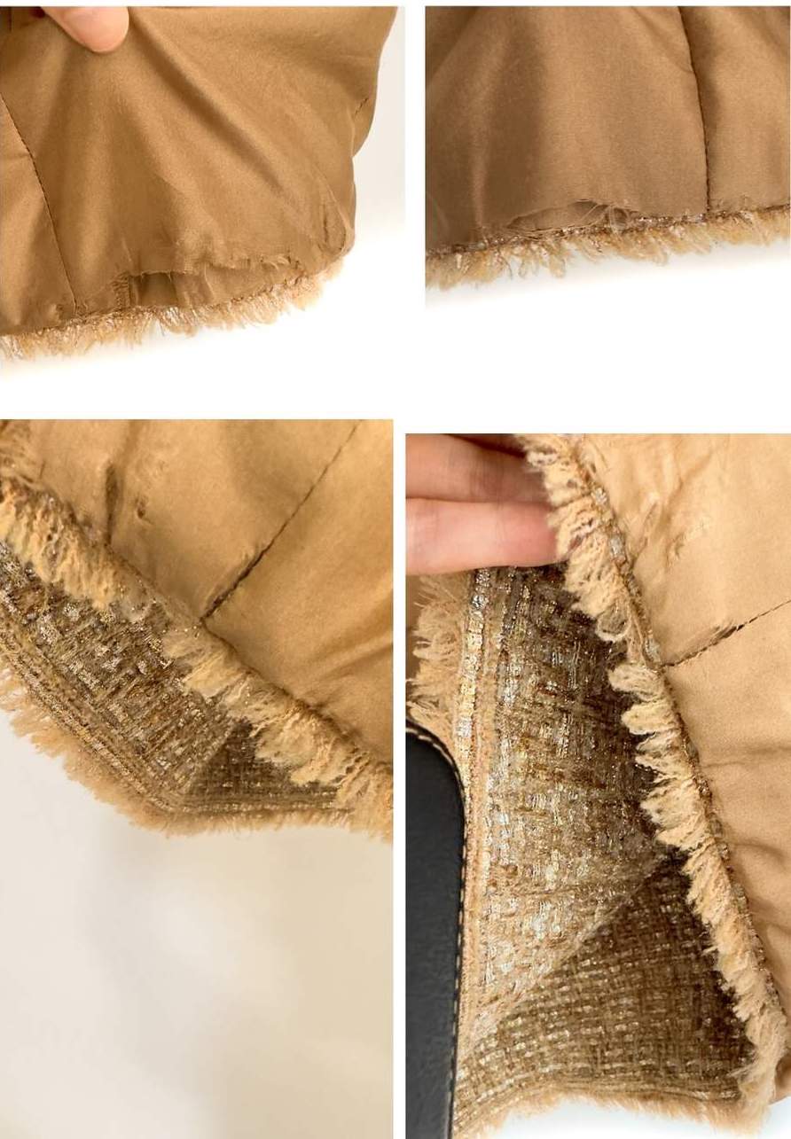 CHANEL 05S Gold Metallic Woven Tweed Dress 38 40 シャネル ゴールド メタリック ツイード ワンピース 即発 - TC JAPAN