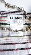CHANEL 07S Chain Border CC Charm Cotton Wool Dress 34 40 シャネル CCチャーム ボーダー コットン ウール ワンピース 即発