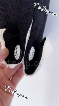 CHANEL 09S Black Ivory Two Tone Color Jacket 36 38 シャネル ブラック アイボリー 黒白 ツートンカラー ジャケット 即発
