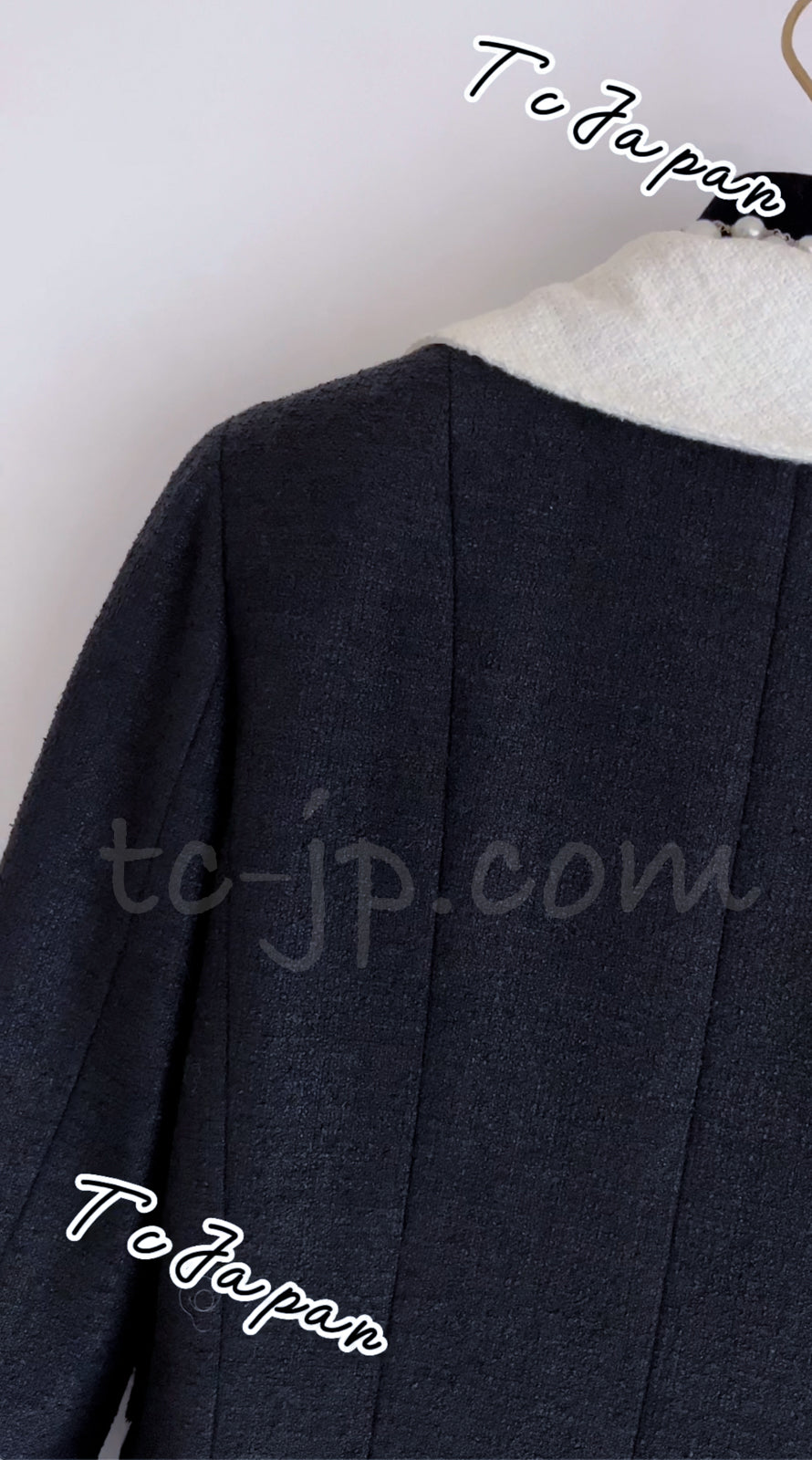 CHANEL 09S Black Ivory Two Tone Color Jacket 36 38 シャネル ブラック アイボリー 黒白 ツートンカラー ジャケット 即発