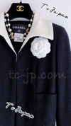 CHANEL 09S Black Ivory Two Tone Color Jacket 36 38 シャネル ブラック アイボリー 黒白 ツートンカラー ジャケット 即発