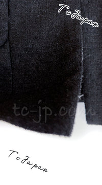 CHANEL 09S Black Ivory Two Tone Color Jacket 36 38 シャネル ブラック アイボリー 黒白 ツートンカラー ジャケット 即発
