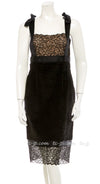 CHANEL 07A Black Lace Velvet Party Cocktail Dress 40 42 シャネル スーパーモデル レース ブラック ベルベット ドレス ワンピース 即発