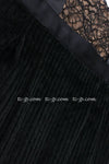 CHANEL 07A Black Lace Velvet Party Cocktail Dress 40 42 シャネル スーパーモデル レース ブラック ベルベット ドレス ワンピース 即発