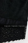 CHANEL 07A Black Lace Velvet Party Cocktail Dress 40 42 シャネル スーパーモデル レース ブラック ベルベット ドレス ワンピース 即発