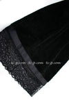 CHANEL 07A Black Lace Velvet Party Cocktail Dress 40 42 シャネル スーパーモデル レース ブラック ベルベット ドレス ワンピース 即発