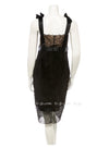 CHANEL 07A Black Lace Velvet Party Cocktail Dress 40 42 シャネル スーパーモデル レース ブラック ベルベット ドレス ワンピース 即発