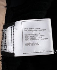 CHANEL 07A Black Lace Velvet Party Cocktail Dress 40 42 シャネル スーパーモデル レース ブラック ベルベット ドレス ワンピース 即発