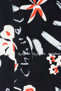 CHANEL 97S Vintage Navy Sleeveless Flower Silk Dress 38 シャネル ヴィンテージ ネイビー ノースリーブ 花柄 シルク ワンピース - TC JAPAN