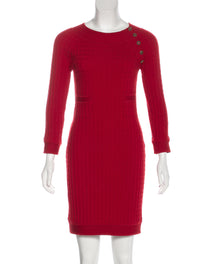 CHANEL 10PF Red Shanghai Stretch Knit Comfy Runway Sweater Dress 36 シャネル レッド ストレッチ ニット 上海ランウェイ セーター ワンピース 即発 - TC JAPAN