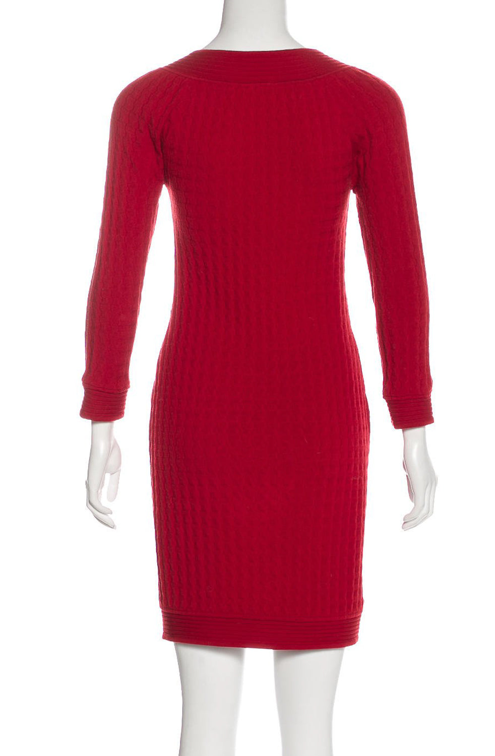 CHANEL 10PF Red Shanghai Stretch Knit Comfy Runway Sweater Dress 36 シャネル レッド ストレッチ ニット 上海ランウェイ セーター ワンピース 即発 - TC JAPAN