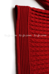 CHANEL 10PF Red Shanghai Stretch Knit Comfy Runway Sweater Dress 36 シャネル レッド ストレッチ ニット 上海ランウェイ セーター ワンピース 即発 - TC JAPAN