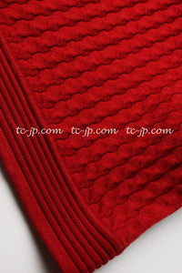 CHANEL 10PF Red Shanghai Stretch Knit Comfy Runway Sweater Dress 36 シャネル レッド ストレッチ ニット 上海ランウェイ セーター ワンピース 即発 - TC JAPAN