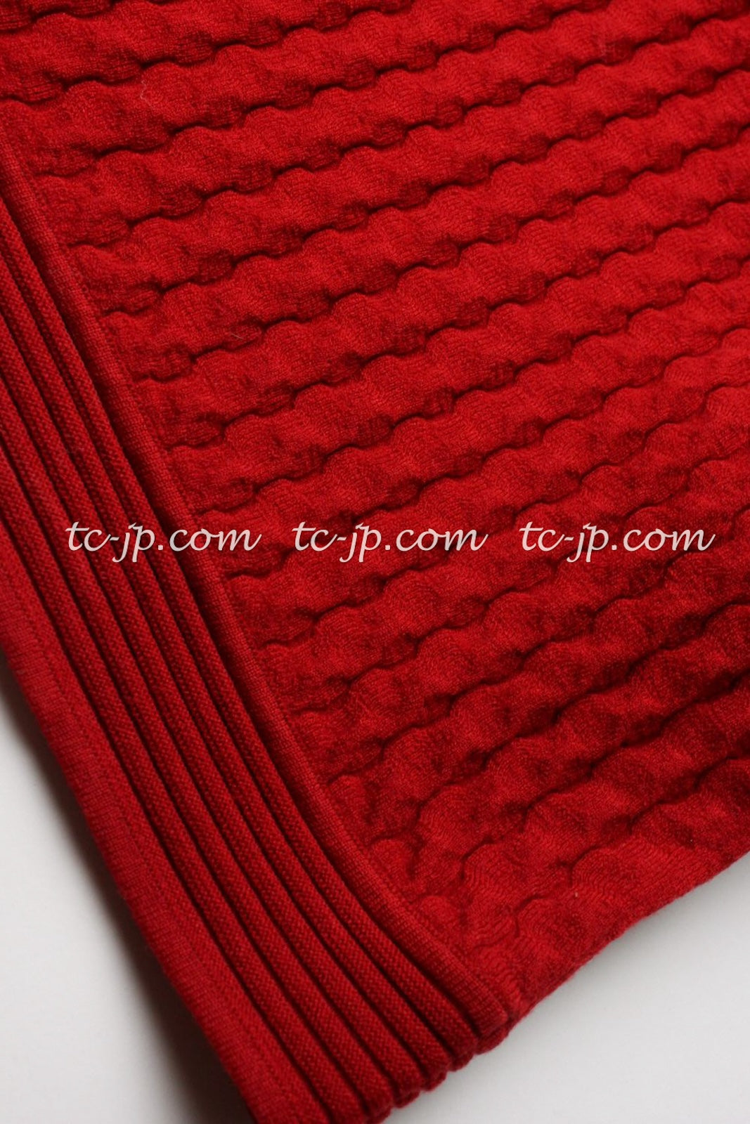 CHANEL 10PF Red Shanghai Stretch Knit Comfy Runway Sweater Dress 36 シャネル レッド ストレッチ ニット 上海ランウェイ セーター ワンピース 即発 - TC JAPAN