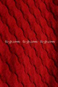CHANEL 10PF Red Shanghai Stretch Knit Comfy Runway Sweater Dress 36 シャネル レッド ストレッチ ニット 上海ランウェイ セーター ワンピース 即発