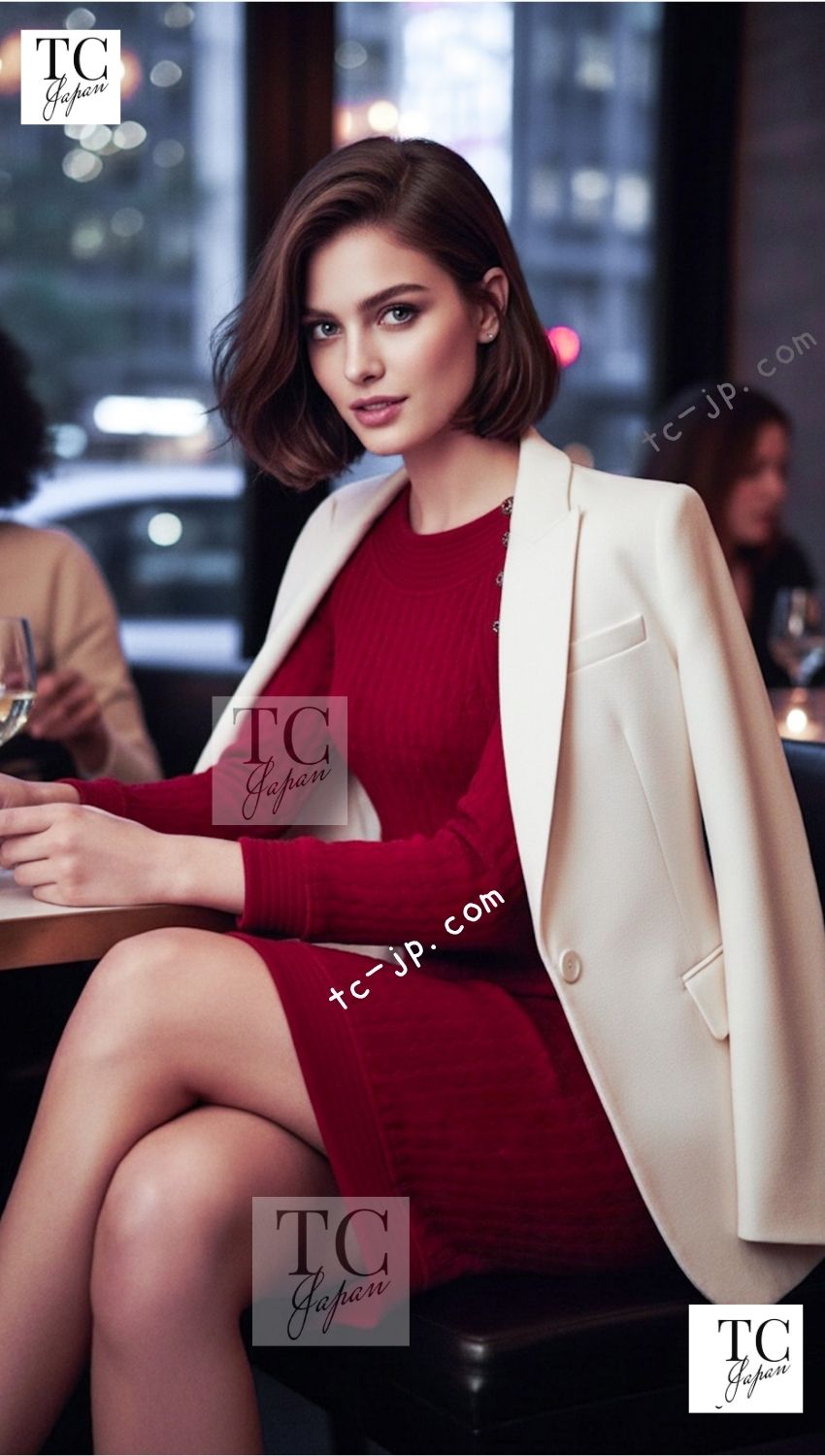 CHANEL 10PF Red Shanghai Stretch Knit Comfy Runway Sweater Dress 36 シャネル レッド ストレッチ ニット 上海ランウェイ セーター ワンピース 即発
