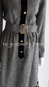 CHANEL 88A Vintage Naomi Campbell Gray Ribbon Bow Dress 40 シャネル ワンピース CHANEL 88A ヴィンテージ グレー リボン ワンピース 40