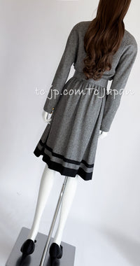 CHANEL 88A Vintage Naomi Campbell Gray Ribbon Bow Dress 40 シャネル ワンピース CHANEL 88A ヴィンテージ グレー リボン ワンピース 40